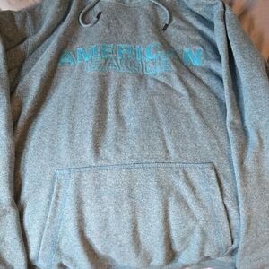 American Eagle Outfitters Teal Men's Hoodie